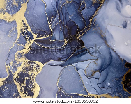 Alcohol inc, colorful abstract blue gold Royalty-Free Stock Photo #1853538952