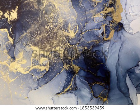 Alcohol inc. colorful abstract gold blue Royalty-Free Stock Photo #1853539459