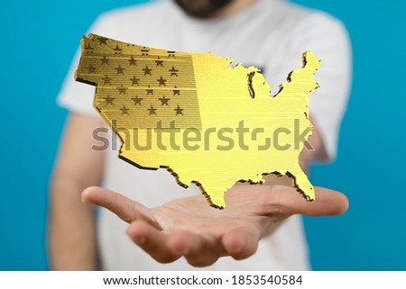 patriotic usa flag map concept digital