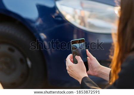 Car sharing, checking the car for damage before renting, use the mobile app to fix the broken car parts.
