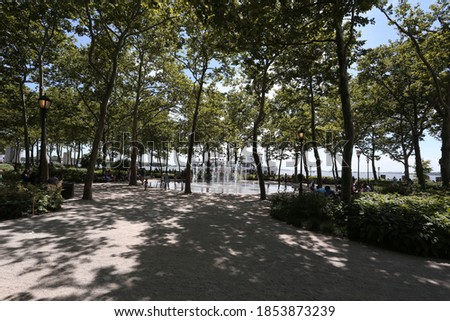 These are photos of Battery Park in downtown Manhattan. 