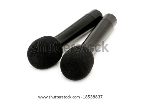 Microphones isolated on a white background