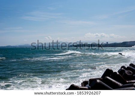 East Sea Coast coastal scenery. Royalty-Free Stock Photo #1853926207