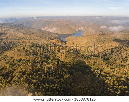 An aerial shot of the landscape of Natural Park of Spain during daylight