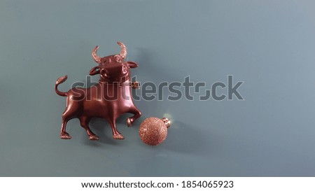 new year background with the symbol of the year bull