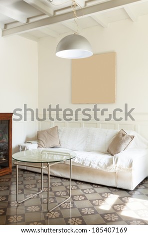 comfortable living room, interior of a nice loft