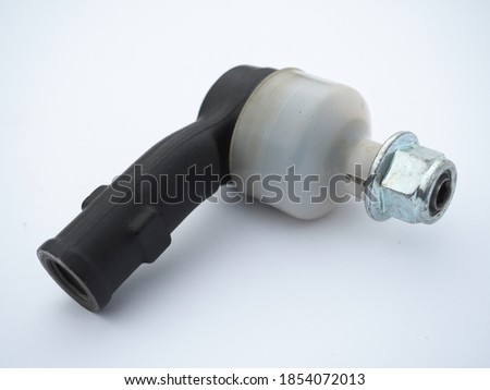 Outer tie rod end. Car spare parts. Car steering gear component Royalty-Free Stock Photo #1854072013