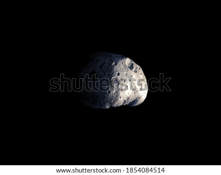 Asteroid isolated on a black background