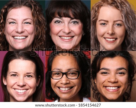 Beautiful commercial people in front of a background