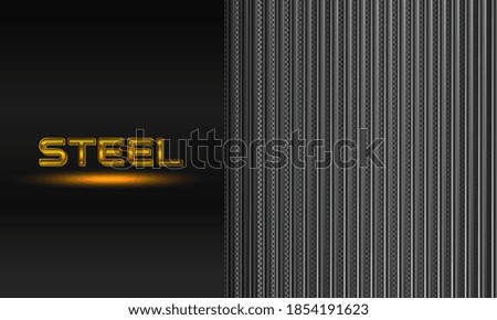 Dark Stripes metal background. Minimalist, suitable for wallpapers, banners, gaming, cards, book illustrations, landing pages, etc. Construction steel plate.