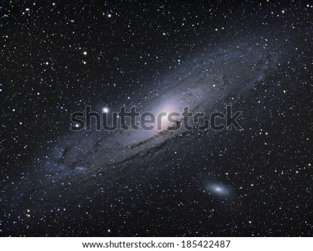 Space background - Real photo of a galaxy through a telescope