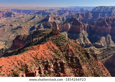 view  from the north rim of the grand canyon national park, arizona, on a sunny afternoon at point imperial Royalty-Free Stock Photo #1854266923