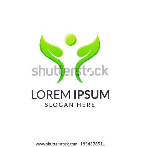 Awesome human leaf logo design