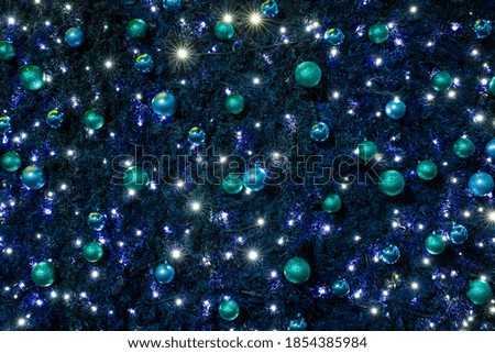 Christmas tree lights evening background view December holidays time concept wallpaper picture 