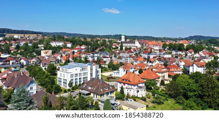 Aerial view of Stockach when the weather is nice Royalty-Free Stock Photo #1854388720