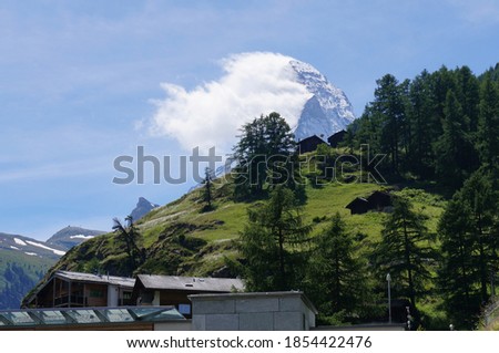 switzerland zermatt moutain picture in lake
