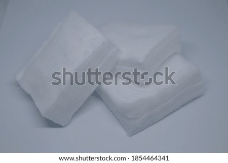 Soft Cotton wool on white background