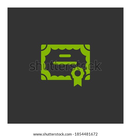 Certificate icon. Vector illustration EPS 10.