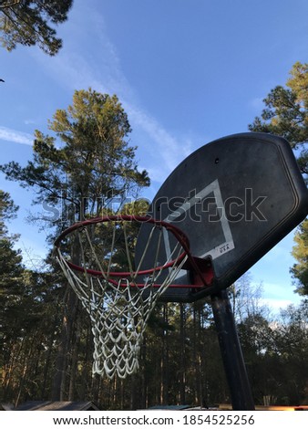Closeup of a basketball net