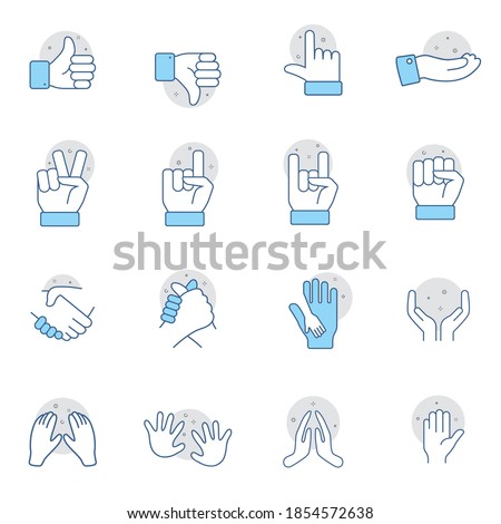 Hand icon collection - vector illustration. Premium symbols isolated on a white background. Eps10