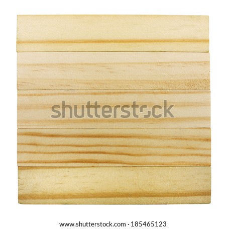 Wooden boards on a white background.
