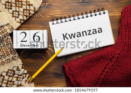 African American holiday kwanzaa day of winter month calendar december.