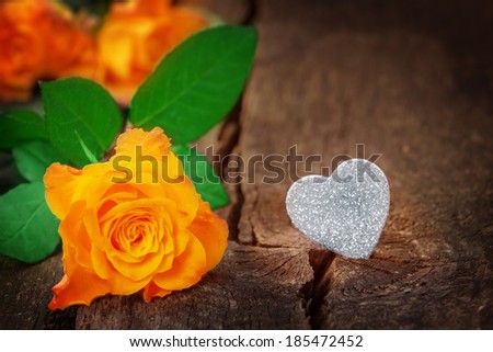 Roses and heart, Valentine's Day, Mother's Day 