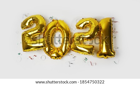 happy new year 2021 golden baloon       
