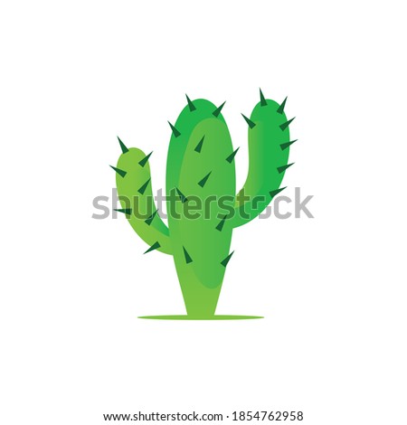 Cactus Plant Nature Ecology Dessert Vector Logo