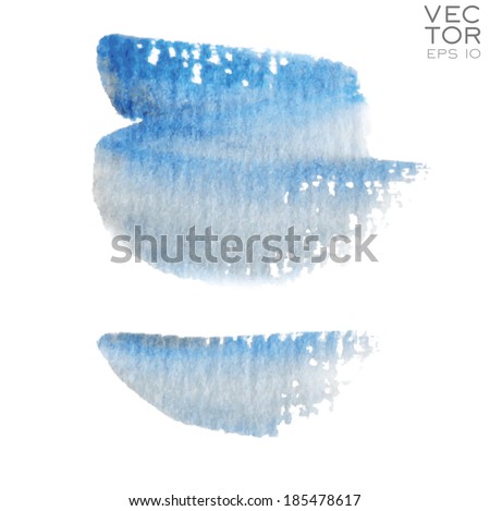 abstract artistic background with blue watercolor blots