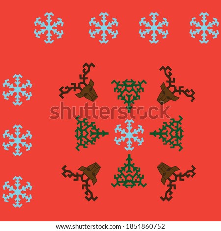 New Year's Christmas pattern background image