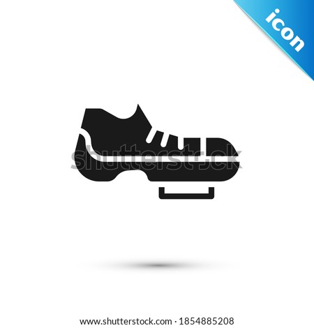 Grey Triathlon cycling shoes icon isolated on white background. Sport shoes, bicycle shoes.  Vector