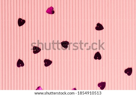 Metallic heart confetti pink wallpaper background