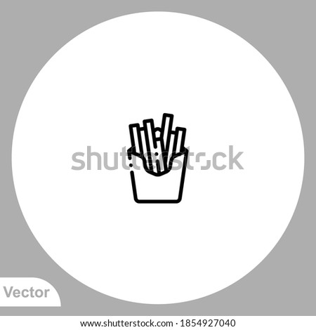French fries icon sign vector,Symbol, logo illustration for web and mobile