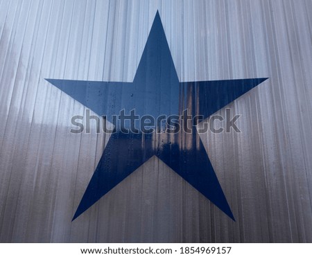 object in the shape of a star, pattern and texture on a surface