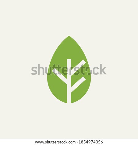 go green leaf logo design vector