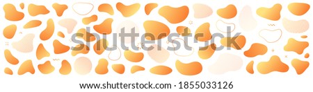 Abstract liquid shape. Set of modern graphic elements. Fluid dynamical colored forms banner. Gradient abstract liquid shapes. Vector illustration. Royalty-Free Stock Photo #1855033126