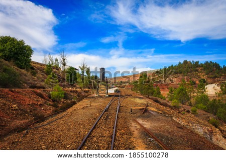 landscape with abandoned train tracks