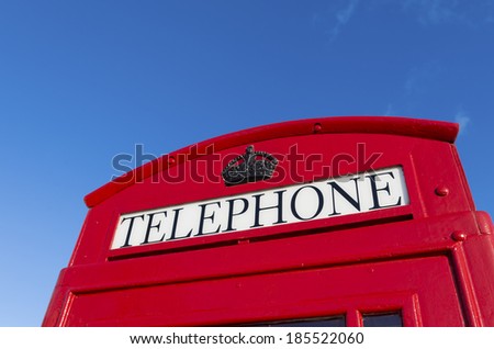 classic british red telephone box