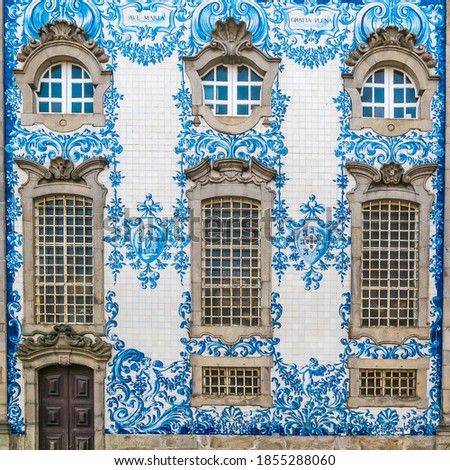 Blue portugal azulejo in Porto