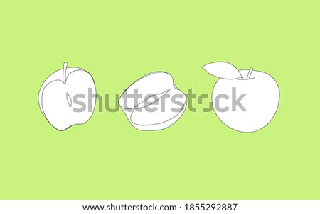 Vector illustration. Image of an Apple and lobes.