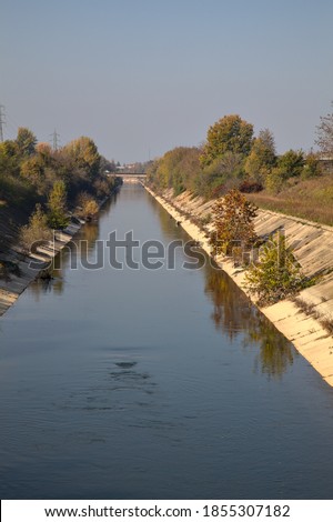 River in the countryside in autumn