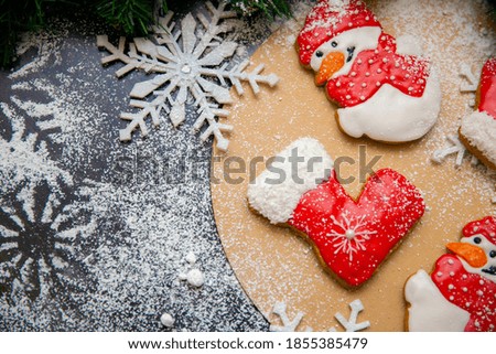very bright and decorated Christmas gingerbread