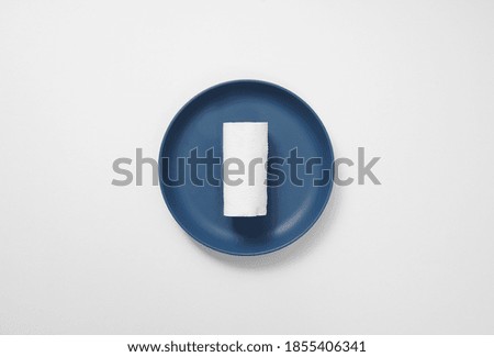                        
Toilet paper on a plate        