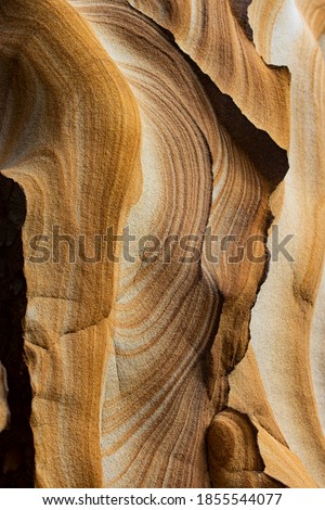 The exposed sedimentary rocks show beautiful lines