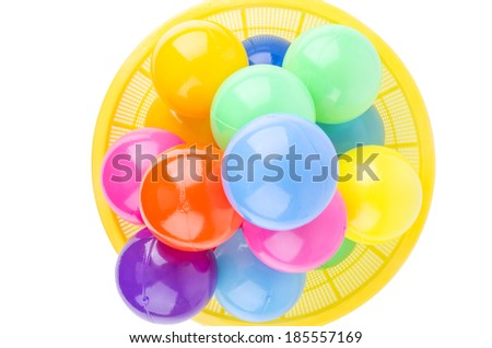 color plastic balls.