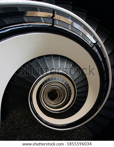 A vertical shot of spiral staircase