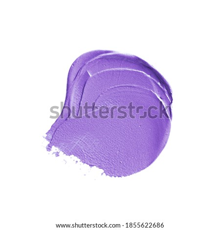 Purple smudge paint texture background element isolated. 