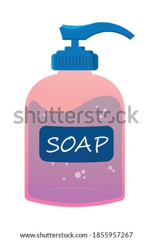 Bottle with liquid soap. soap bottle isolated on white