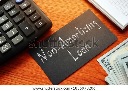 Non-Amortizing Loan is shown on the business photo using the text